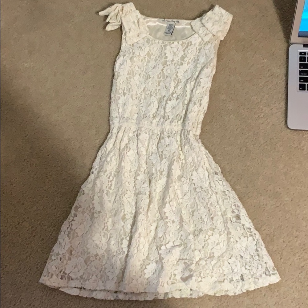 white lacy dress